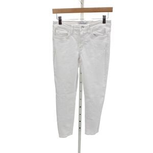 Flying Monkey Women Skinny White Jeans Mid Rise Cotton Inseam 25 Size 26